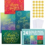Best Holiday Cards – T MARIE 24 Gold Foil New Year Cards 2026 Review