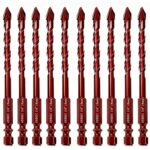 Best Masonry Drill Bits – 10pc 1/4″ Eccentric Concrete Drill. Review