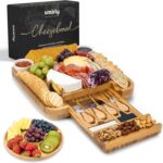 Best Charcuterie Board – SMIRLY Large Bamboo Cheese Board Set Review