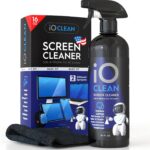 Best Electronics – Screen Cleaner Spray (16oz – 473ml) – Best Large Cleaning Kit for LCD LED OLED TV, Smartphone, iPad, Laptop, Touchscreen, Computer Monitor, Electronic Devices, Microfiber Cloth Wipes and 2 Nozzles Review