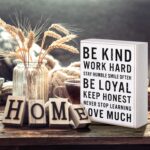 Best Home Decor – Be Kind Wooden Box Signs Inspirational Desk Review