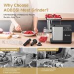 Best Meat Grinder – AAOBOSI Electric 3000W with Touch Screen Review